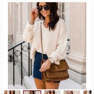 Pink Lily X Living My Best Style Cream Sweater